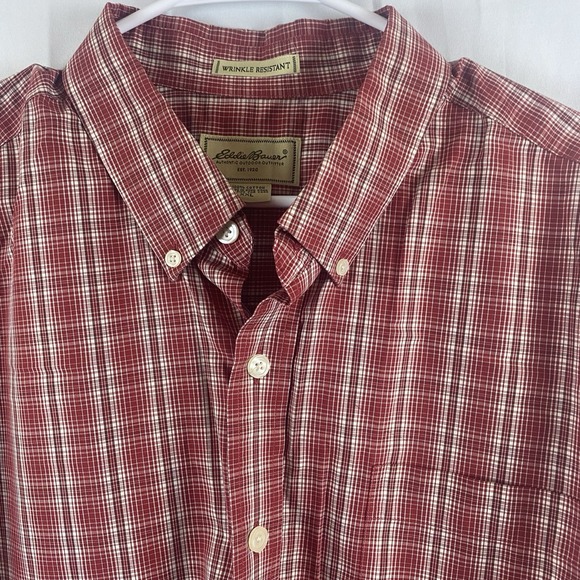 Eddie Bauer Men's Size XXL‎ 100% Cotton Long Sleeve Plaid Button Down - Picture 1 of 10